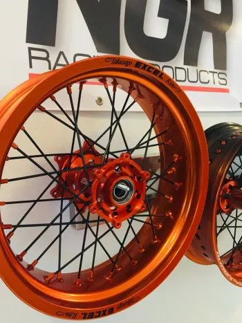 Excel supermoto wielen oranje voor alle KTM EXC modellen