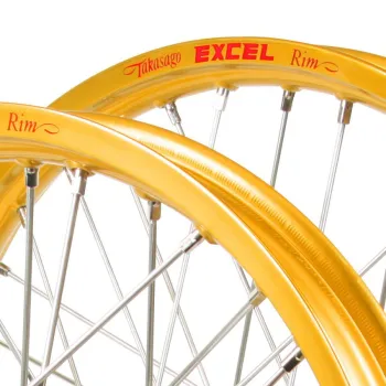 Goudkleurige Excel motorcross velg mx 21x1.60 19x2.15 18x2.15