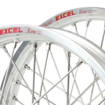 Zilverkleurige Excel motorcross velg mx 21x1.60 19x2.15 18x2.15