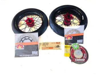 Velgen Rood Honda Supermoto Talon naaf