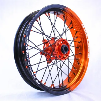 Supermoto velgen SMPro half zwart half oranje